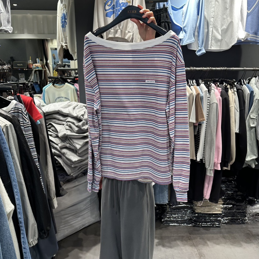 STAR-L韓國直郵實拍女士新品人氣休閑職業熱賣26春夏長袖T恤STAR-L長袖T恤圖色2