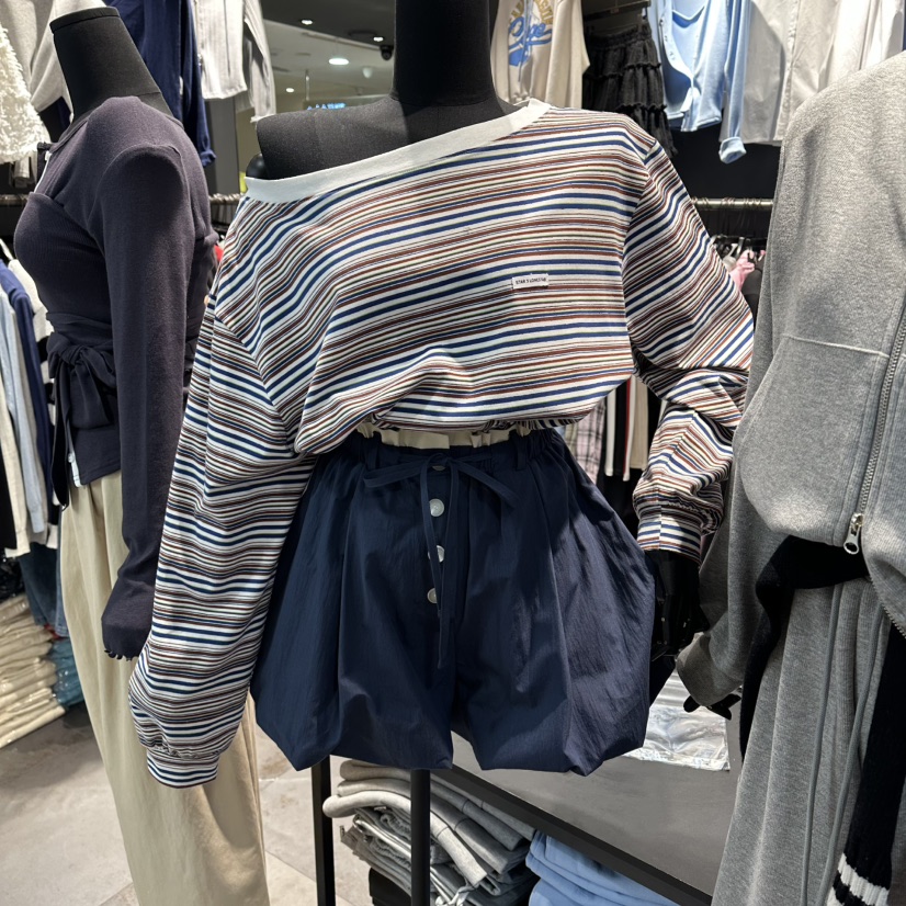 STAR-L韓國直郵實拍女士新品人氣休閑職業熱賣26春夏長袖T恤STAR-L長袖T恤圖色3