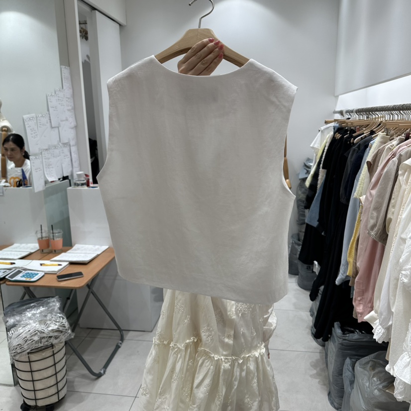 XPARTY韓國代購女士新品熱賣推薦職業26春夏休閑人氣馬甲XPARTY馬甲