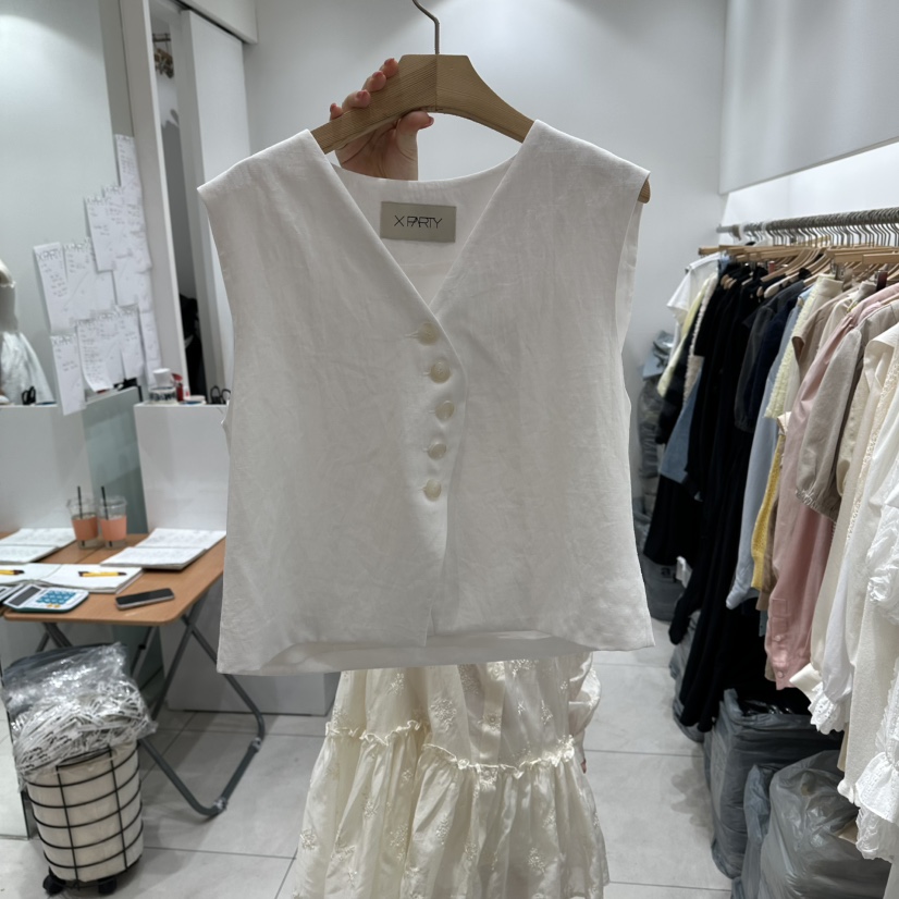 XPARTY韓國代購女士新品熱賣推薦職業26春夏休閑人氣馬甲XPARTY馬甲圖色2