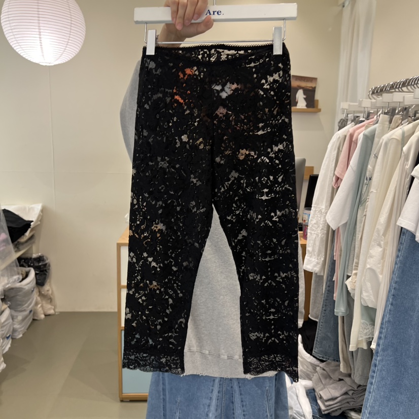 ARE韓國直郵實拍女裝新款26春夏時尚職業打底褲鯊魚褲透明ARE YOU/ARE打底褲/鯊魚褲圖色1