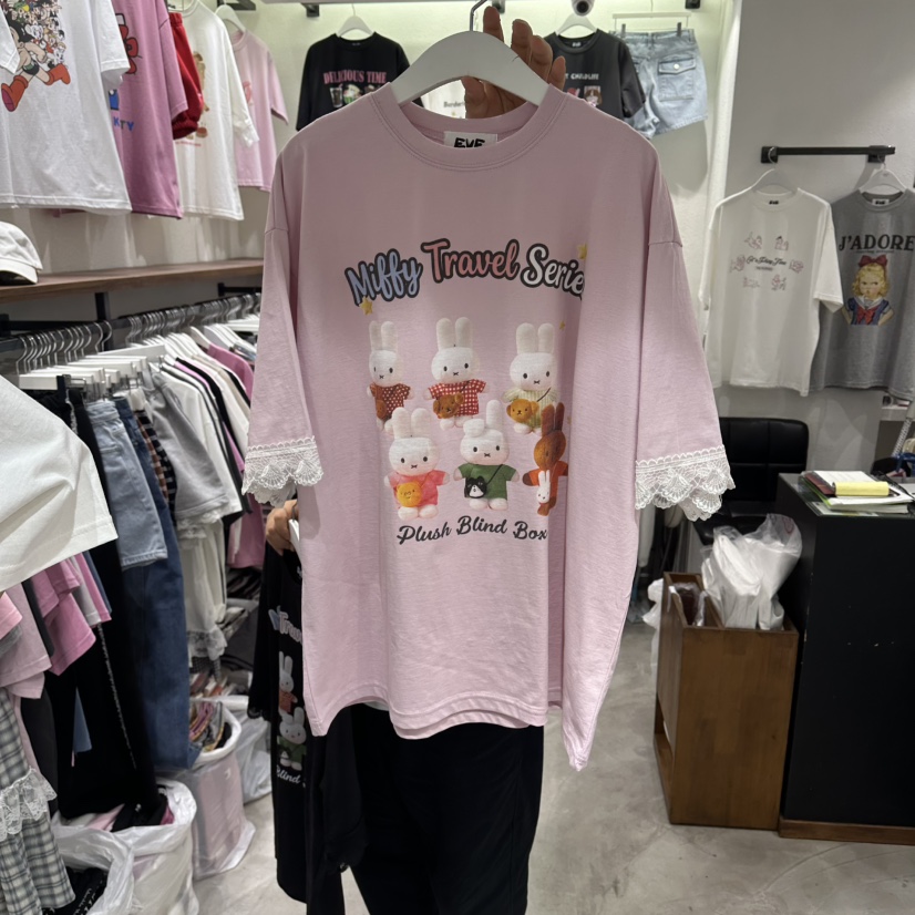 EVE韓國代購女士新款推薦休閑職業時尚26春夏人氣熱賣T恤EVET恤圖色2