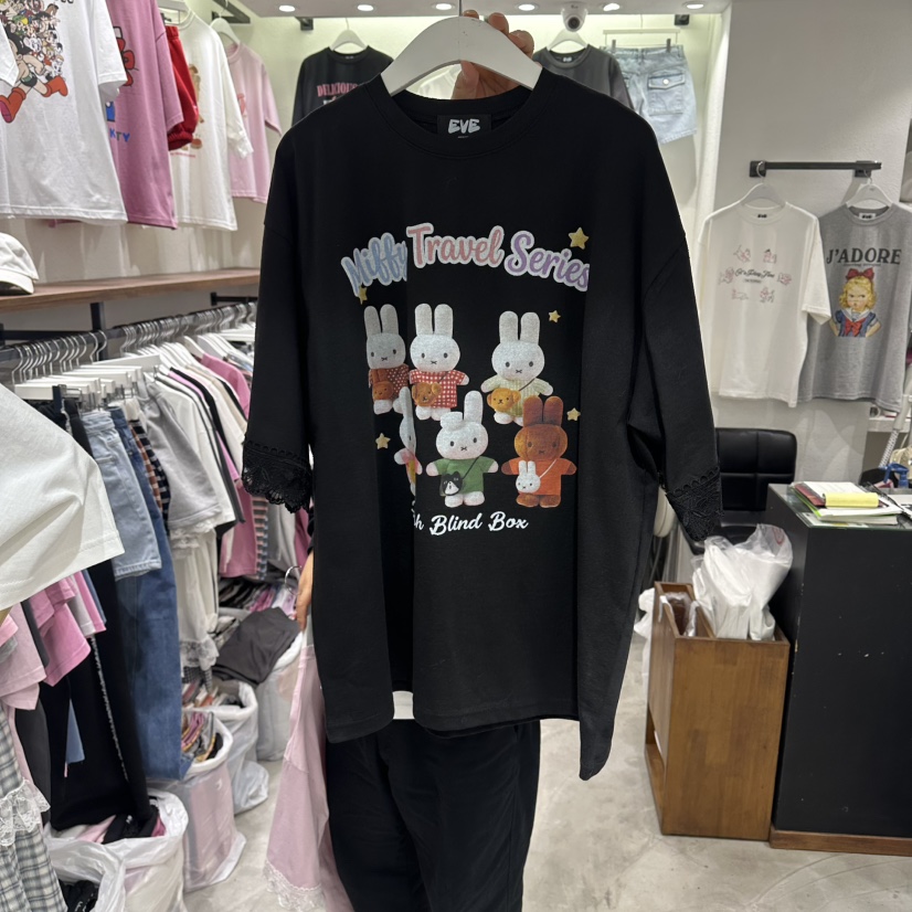 EVE韓國代購女士新款推薦休閑職業時尚26春夏人氣熱賣T恤EVET恤圖色3