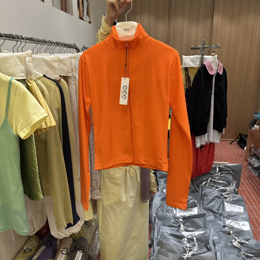 E/E/E韓國直郵女士新品推薦人氣職業熱賣26春夏夾克拉鏈E/E/E夾克圖色1