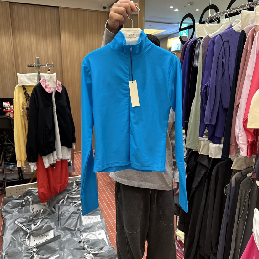 E/E/E韓國直郵女士新品推薦人氣職業熱賣26春夏夾克拉鏈E/E/E夾克圖色2