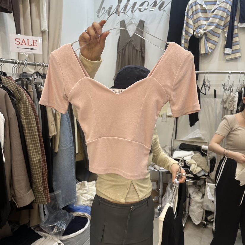 BILLION-L韓國東大門代購女士新款熱賣時尚人氣職業26春夏T恤BILLION-LT恤圖色2