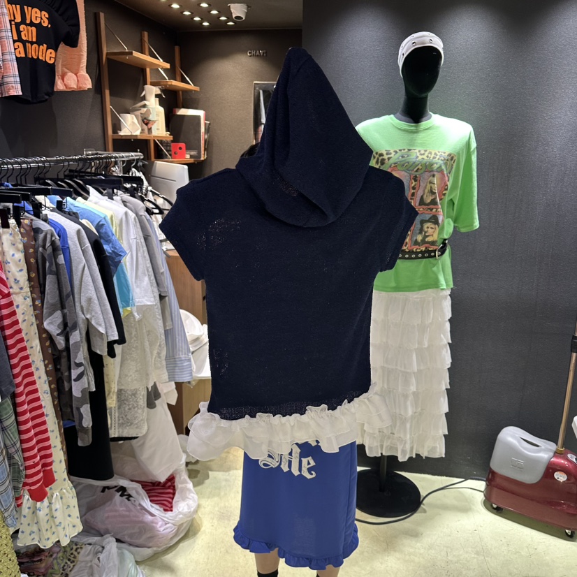 CHAVI東大門直郵女士新款人氣職業時尚熱賣26春夏T恤蕾絲CHAVIT恤