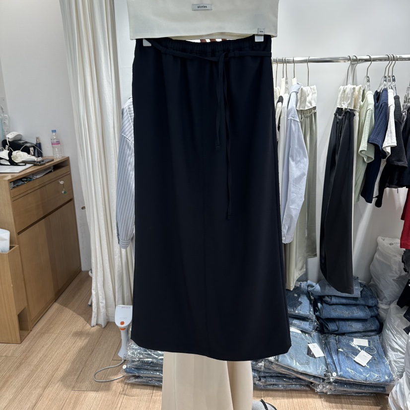 STORIES韓國直郵實拍女士新款職業休閑時尚推薦人氣26春夏長裙STORIES長裙圖色4深藍色