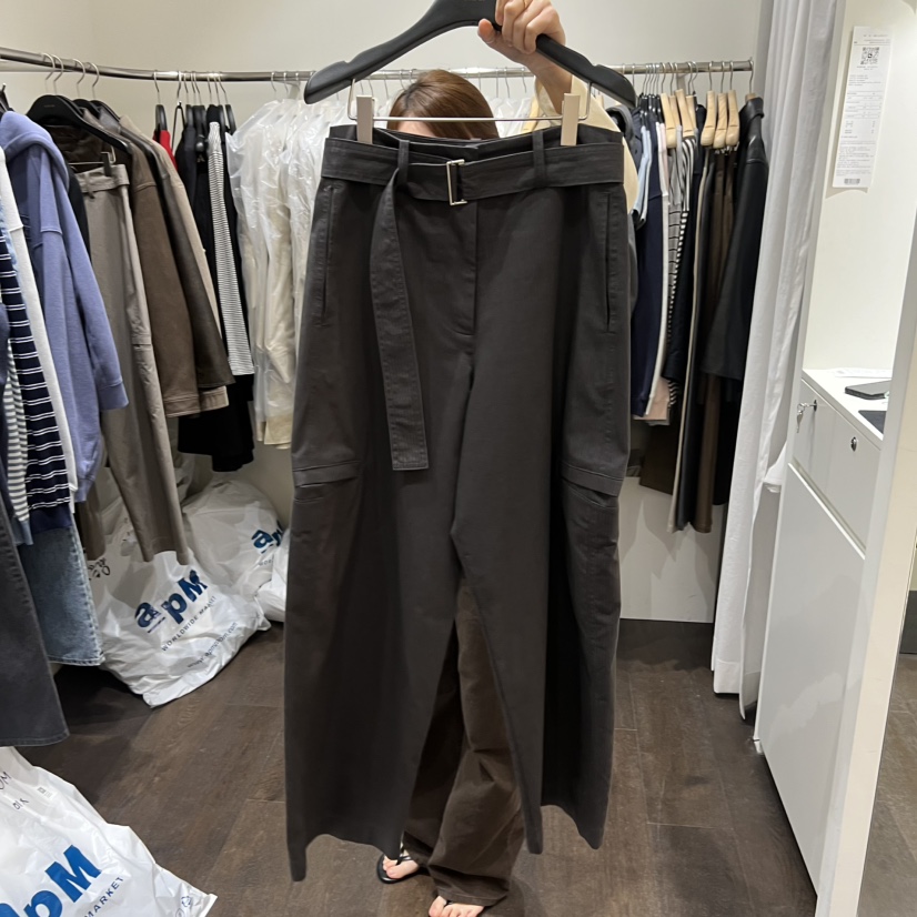 OURIN/THIS IS韓國東大門直郵女裝新款推薦休閑褲含腰帶OURIN/THIS IS休閑褲圖色2