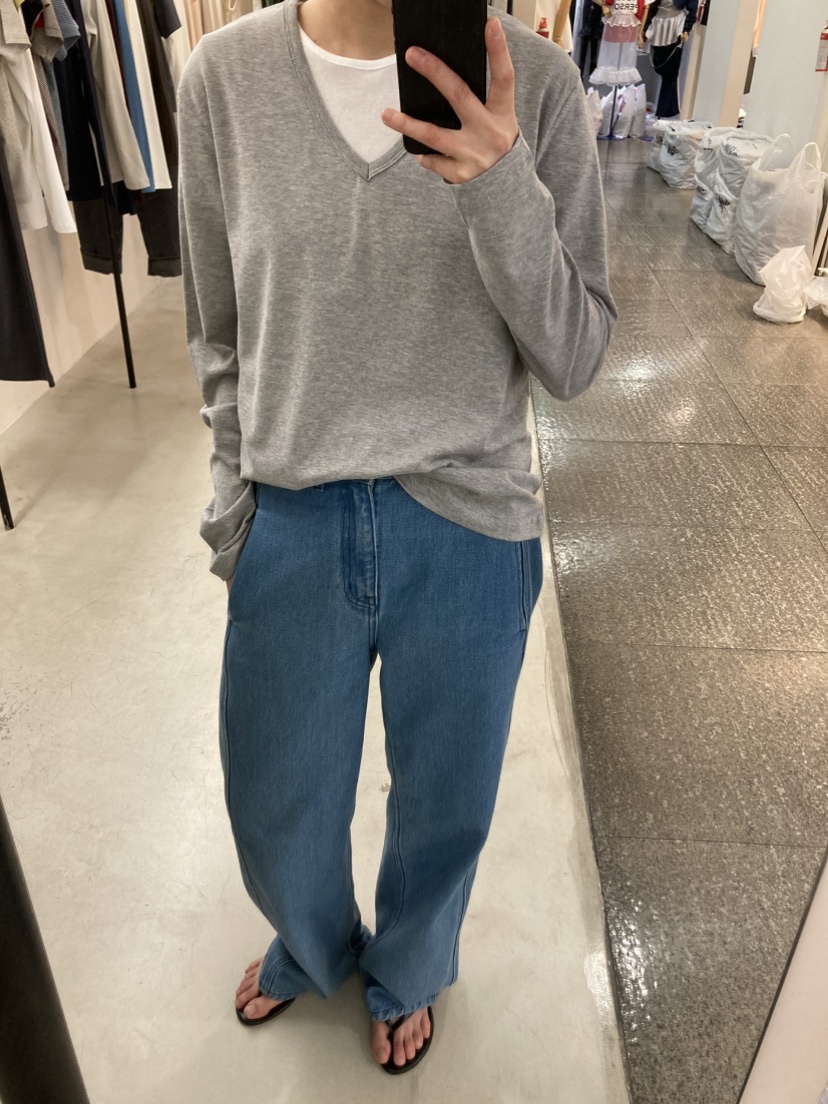 MYOS韓國東大門直郵女士新品休閑推薦長袖T恤不含內搭V領MYOS長袖T恤