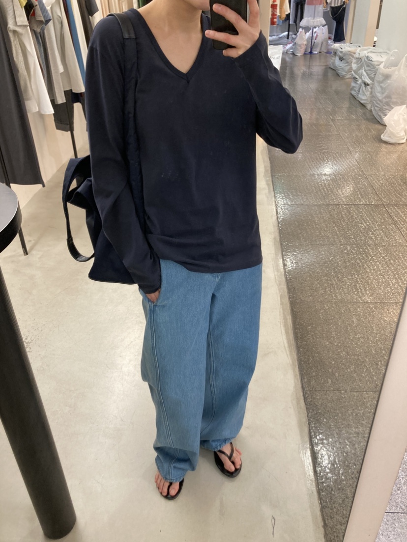 MYOS韓國東大門直郵女士新品休閑推薦長袖T恤不含內搭V領MYOS長袖T恤