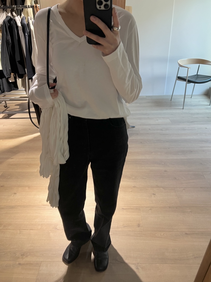 MYOS韓國東大門直郵女士新品休閑推薦長袖T恤不含內搭V領MYOS長袖T恤