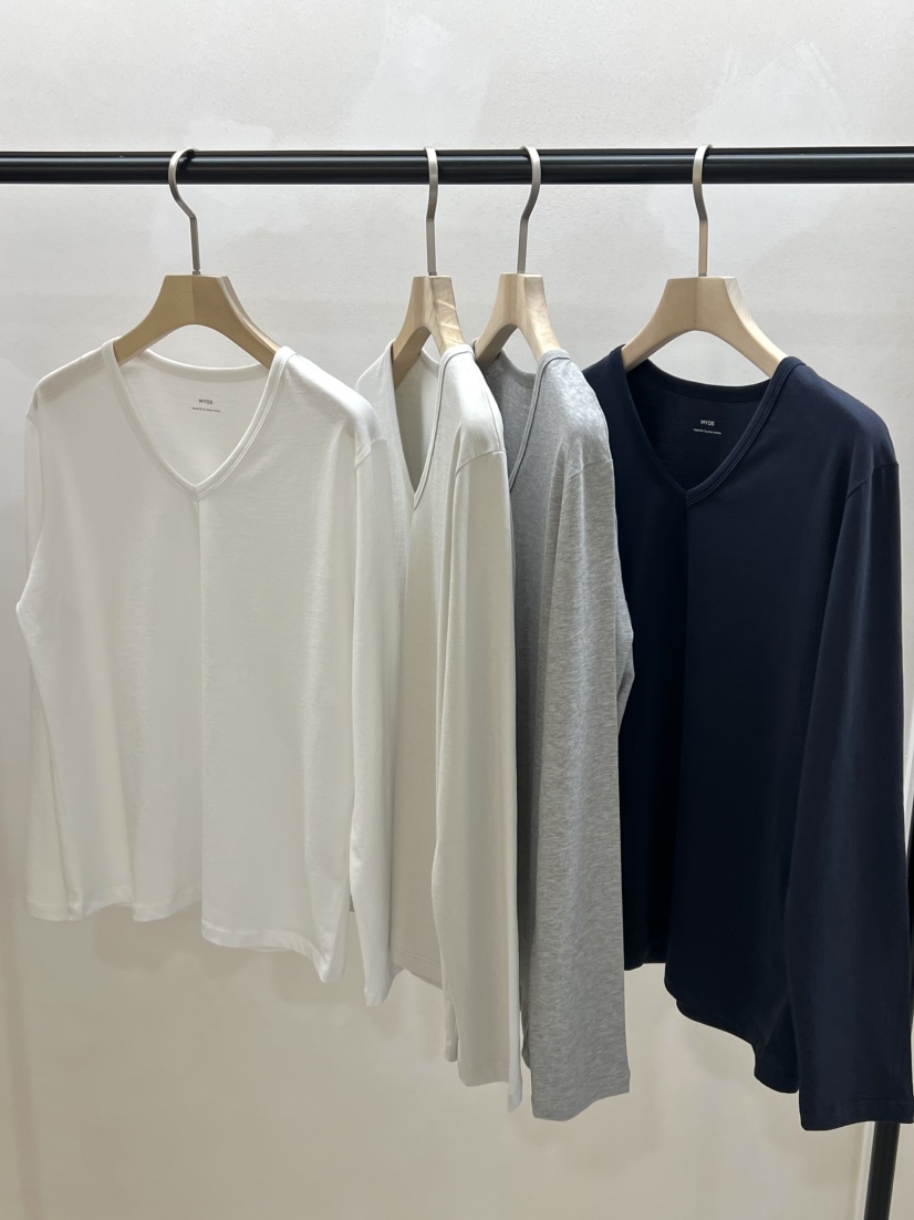MYOS韓國東大門直郵女士新品休閑推薦長袖T恤不含內搭V領MYOS長袖T恤