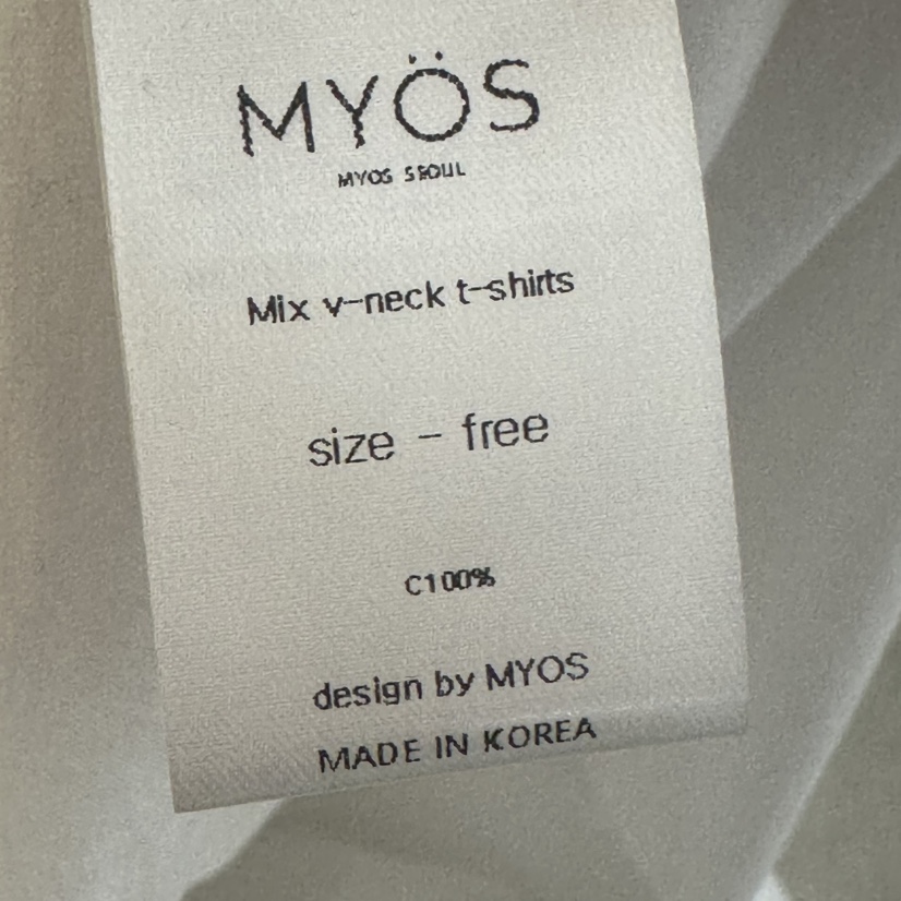 MYOS韓國東大門直郵女士新品休閑推薦長袖T恤不含內搭V領MYOS長袖T恤