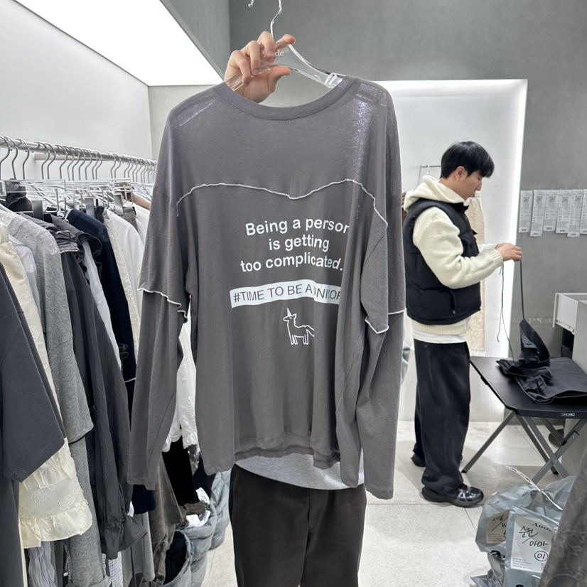 ANDE東大門直郵女士新品時尚休閑熱賣26春夏推薦人氣長袖T恤Ande長袖T恤圖色3