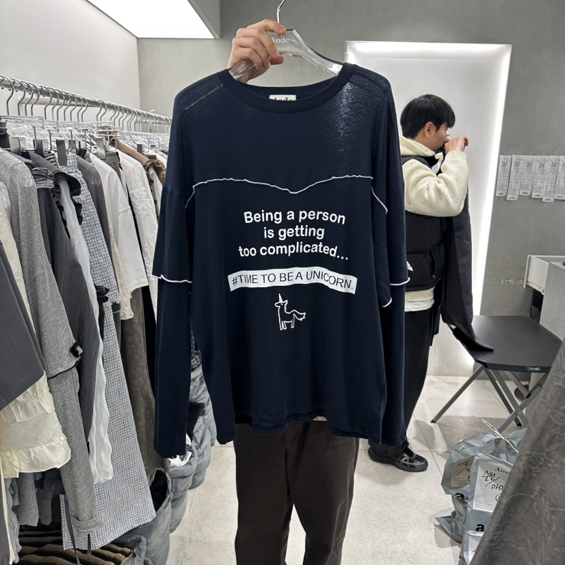 ANDE東大門直郵女士新品時尚休閑熱賣26春夏推薦人氣長袖T恤Ande長袖T恤圖色4