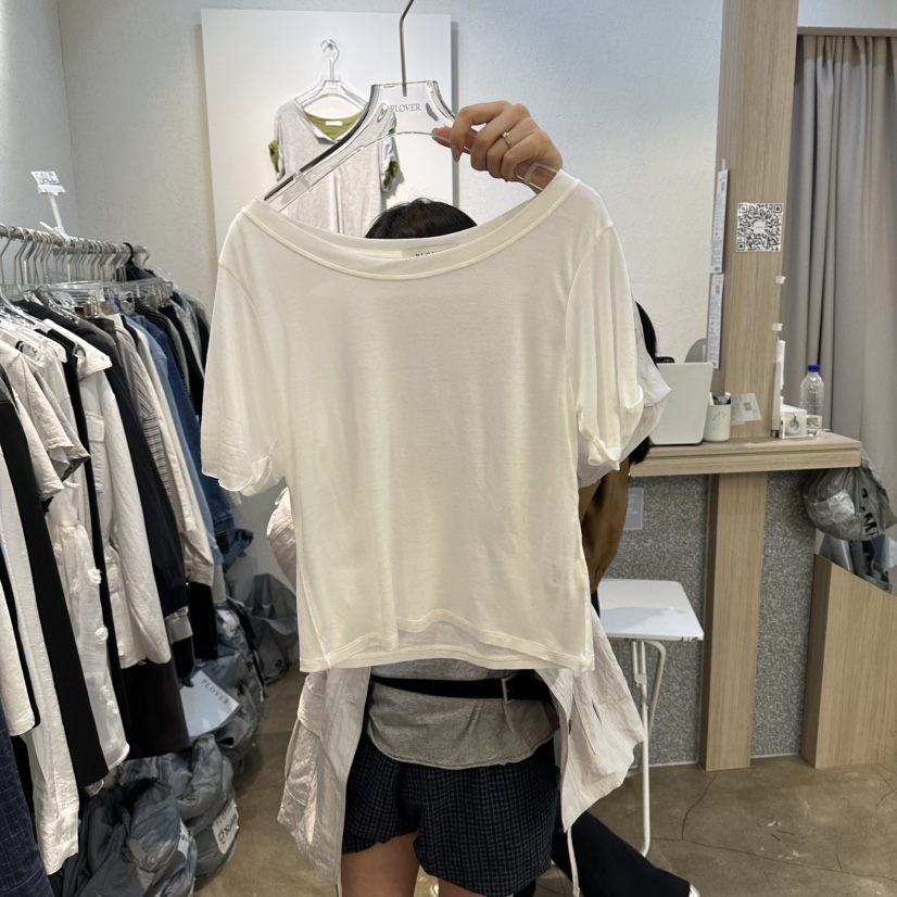 PLOVER韓國東大門直郵女裝新品26春夏時尚休閑推薦職業T恤PLO_VERT恤圖色1