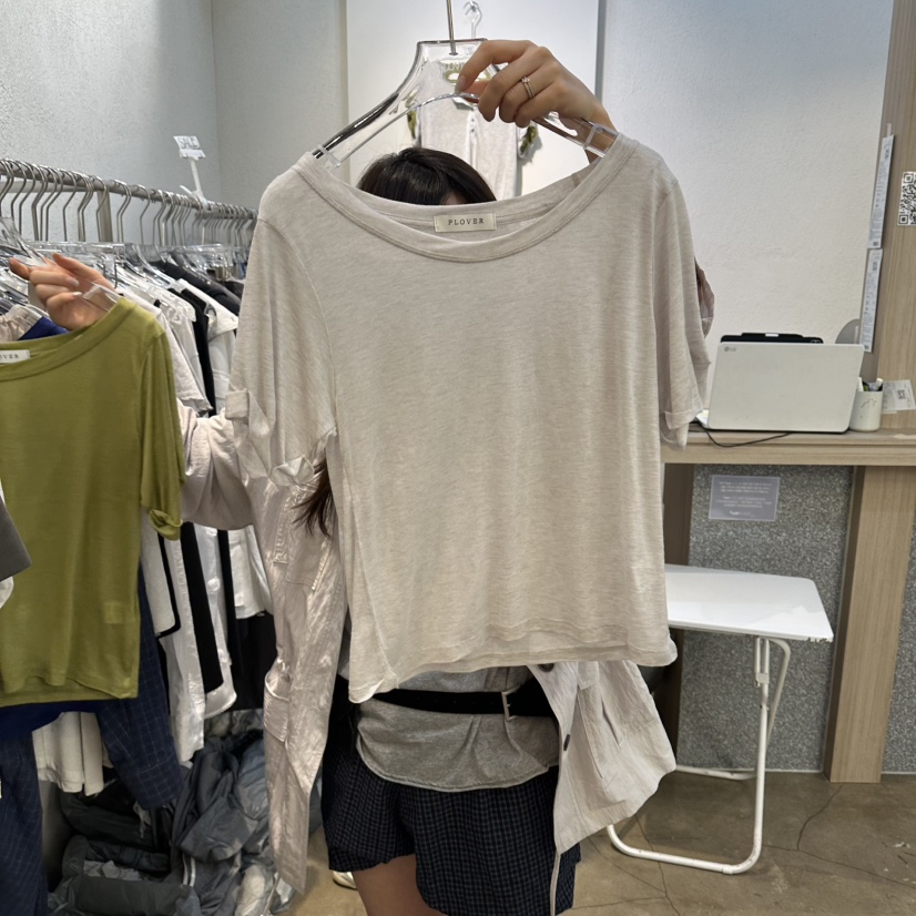 PLOVER韓國東大門直郵女裝新品26春夏時尚休閑推薦職業T恤PLO_VERT恤圖色2