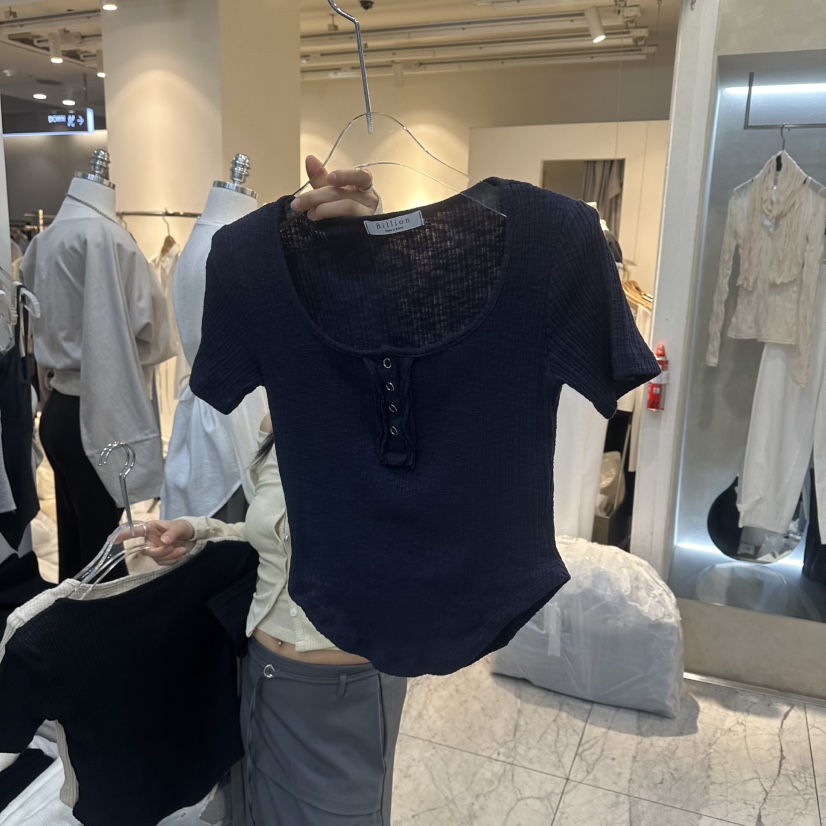 BILLION-L東大門直郵女士新品真品熱賣職業26春夏人氣T恤BILLION-LT恤圖色3深藍色