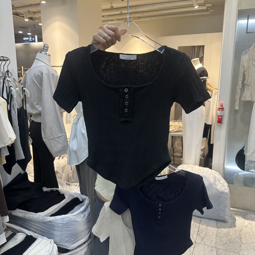 BILLION-L東大門直郵女士新品真品熱賣職業26春夏人氣T恤BILLION-LT恤圖色4黑色