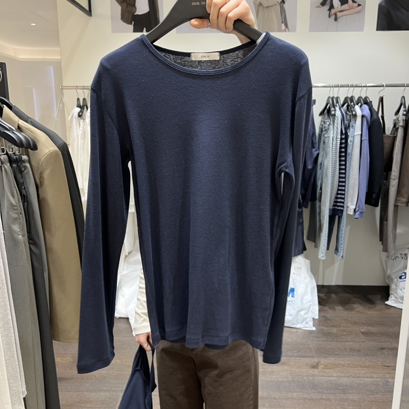 OURIN/THIS IS韓國直郵實拍女士新品時尚熱賣長袖T恤修身OURIN/THIS IS長袖T恤圖色1