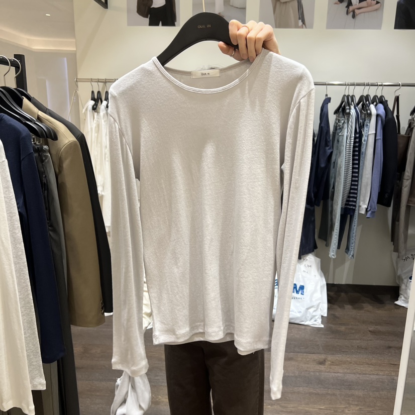 OURIN/THIS IS韓國直郵實拍女士新品時尚熱賣長袖T恤修身OURIN/THIS IS長袖T恤圖色2