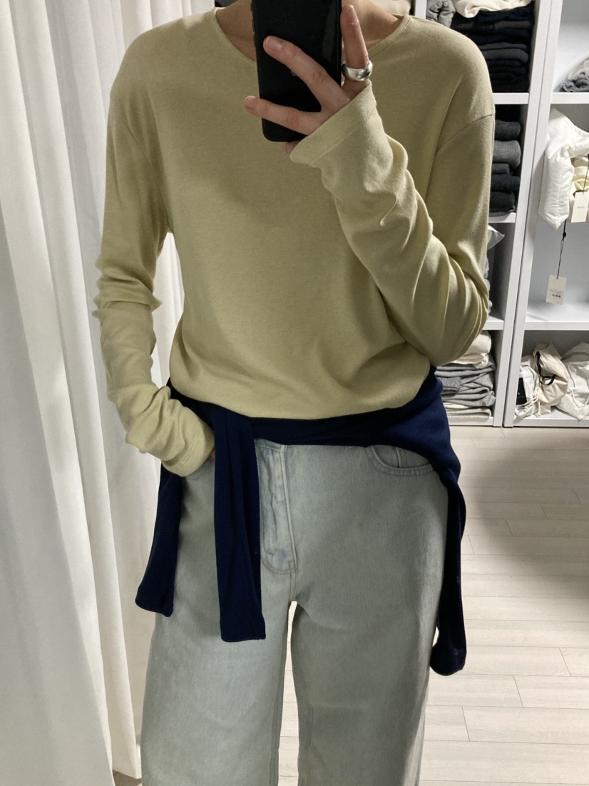 MYOS東大門實拍女裝新款職業26春夏熱賣真品時尚休閑長袖T恤MYOS長袖T恤