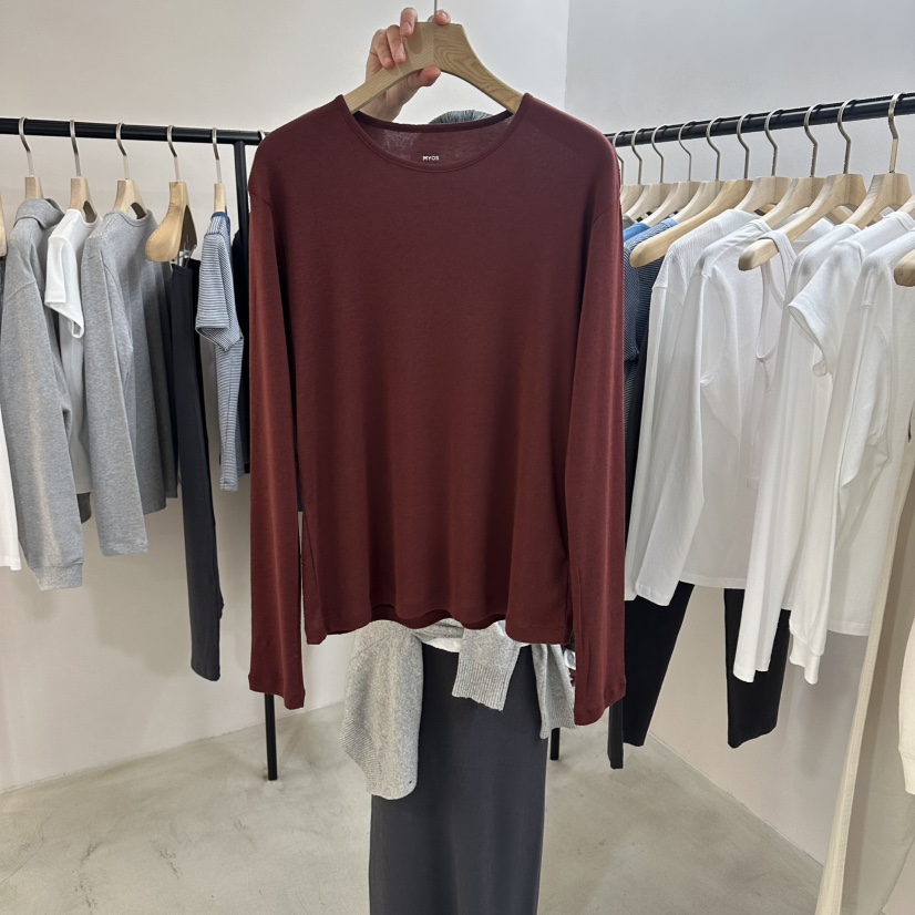 MYOS東大門實拍女裝新款職業26春夏熱賣真品時尚休閑長袖T恤MYOS長袖T恤圖色3