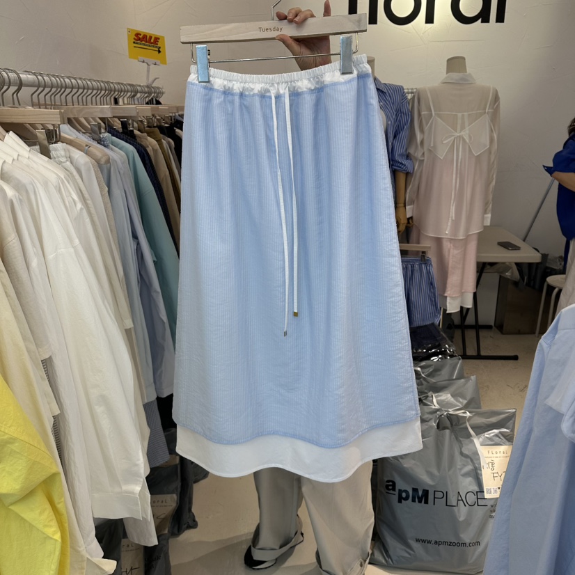 FLORAL東大門實拍女裝新款26春夏熱賣推薦職業休閑人氣長裙FLORAL長裙圖色2