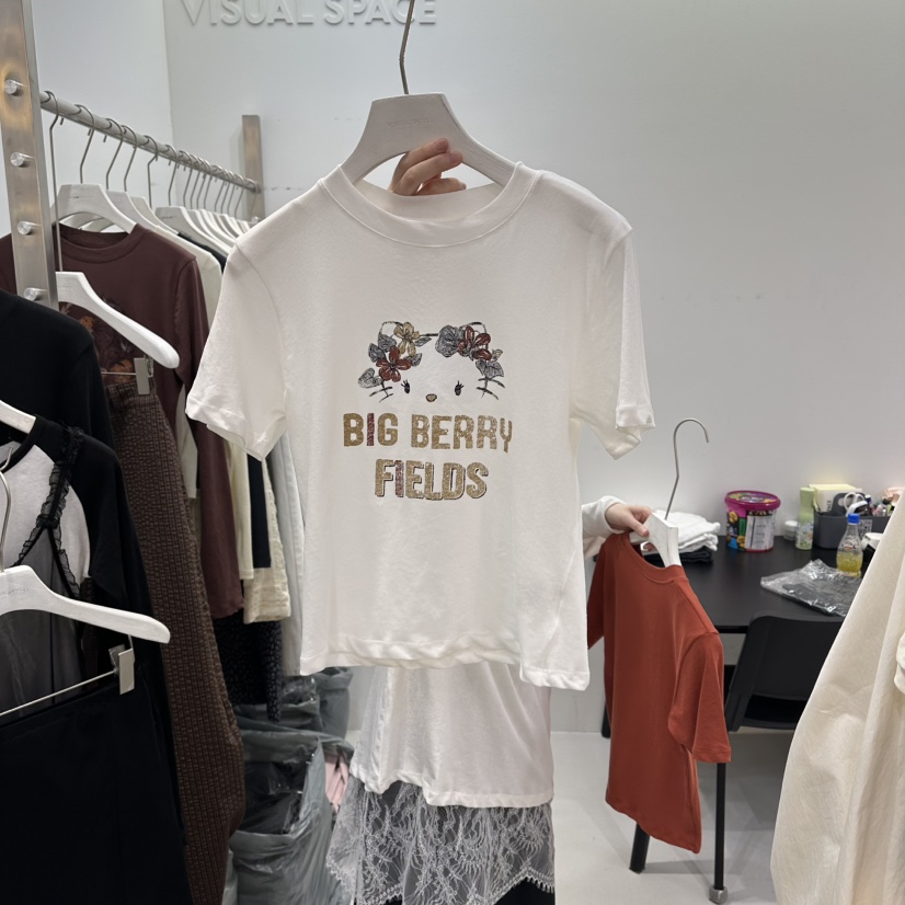 VISUAL SPACE/PAGE92/FLEISCHER韓國直郵女裝新品26春夏T恤VISUAL SPACE/PAGE92/FLEISCHERT恤圖色1