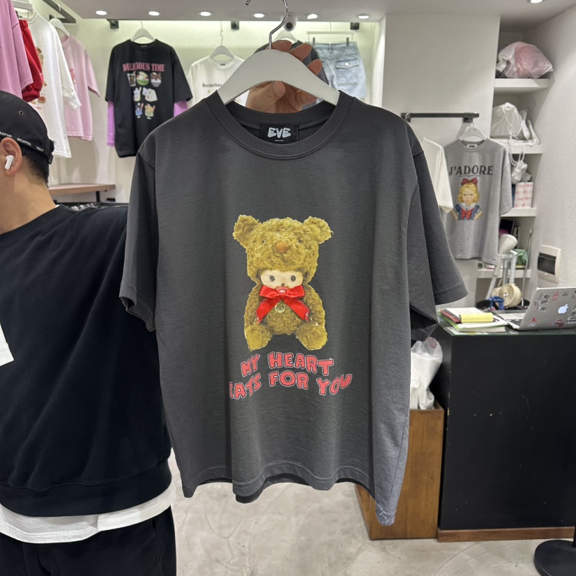 EVE韓國代購女裝新款26春夏休閑真品推薦人氣職業熱賣T恤EVET恤圖色3