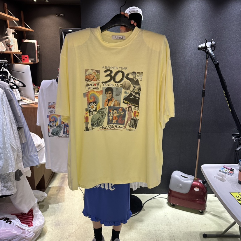 CHAVI東大門實拍女士新款26春夏真品人氣職業時尚推薦T恤CHAVIT恤圖色2