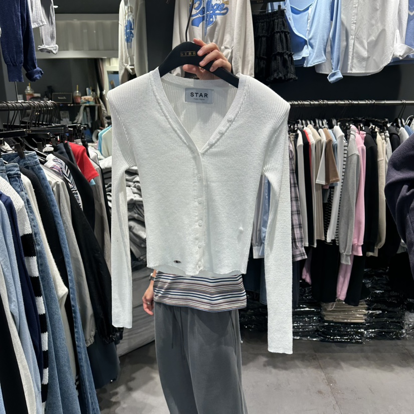 STAR-L韓國東大門代購女士新款推薦熱賣26春夏時尚針織衫STAR-L針織衫圖色1