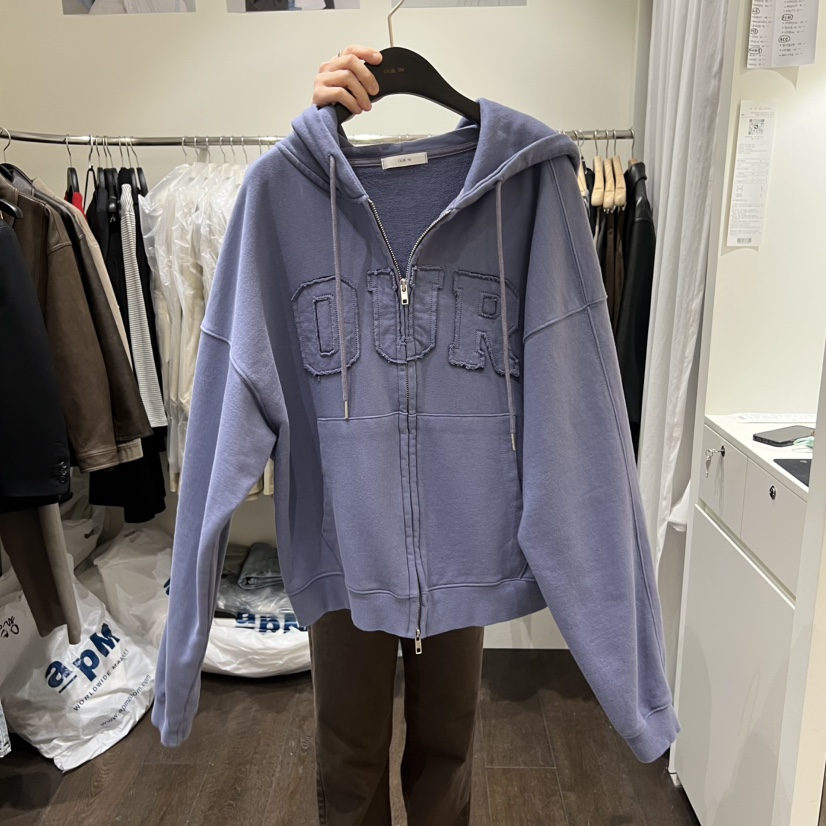 OURIN/THIS IS韓國直郵實拍女士新品休閑夾克連帽拉鏈衫OURIN/THIS IS夾克圖色1