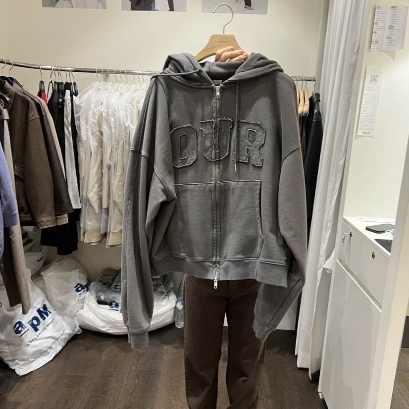 OURIN/THIS IS韓國直郵實拍女士新品休閑夾克連帽拉鏈衫OURIN/THIS IS夾克圖色3