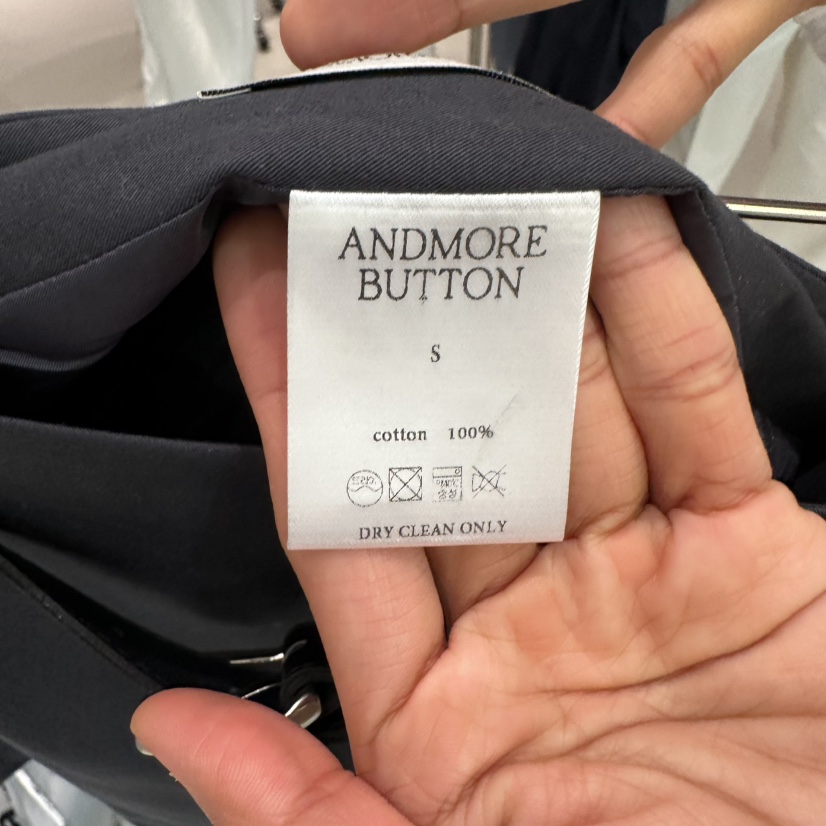 ANDMORE BUTTON韓國東大門代購女士新品時尚26春夏短裙含腰帶ANDMORE BUTTON短裙