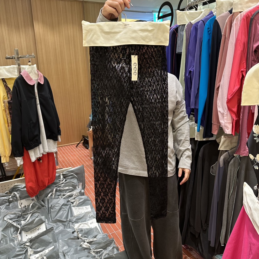 E/E/E韓國代購女士新品26春夏熱賣職業打底褲鯊魚褲緊身褲E/E/E打底褲/鯊魚褲圖色2