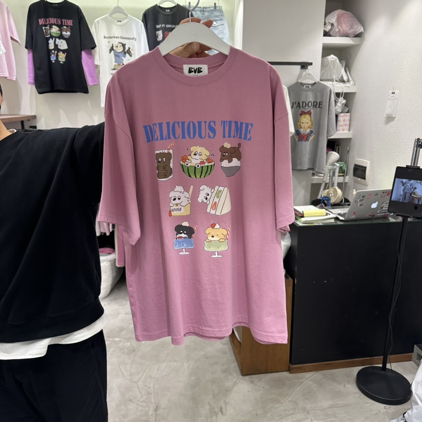 EVE韓國直郵女士新款真品時尚職業推薦人氣休閑26春夏T恤EVET恤圖色4