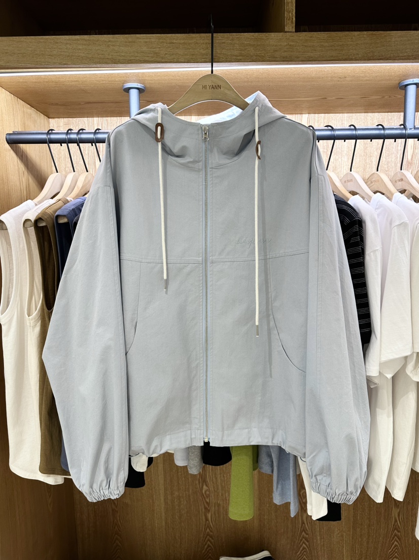 HI YANN韓國直郵實拍女士新品時尚休閑人氣職業夾克連帽HI YANN夾克圖色2