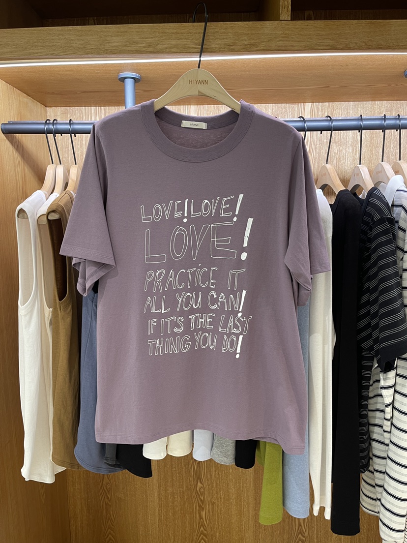 HI YANN韓國東大門直郵女裝新款人氣職業26春夏推薦時尚T恤HI YANNT恤圖色1