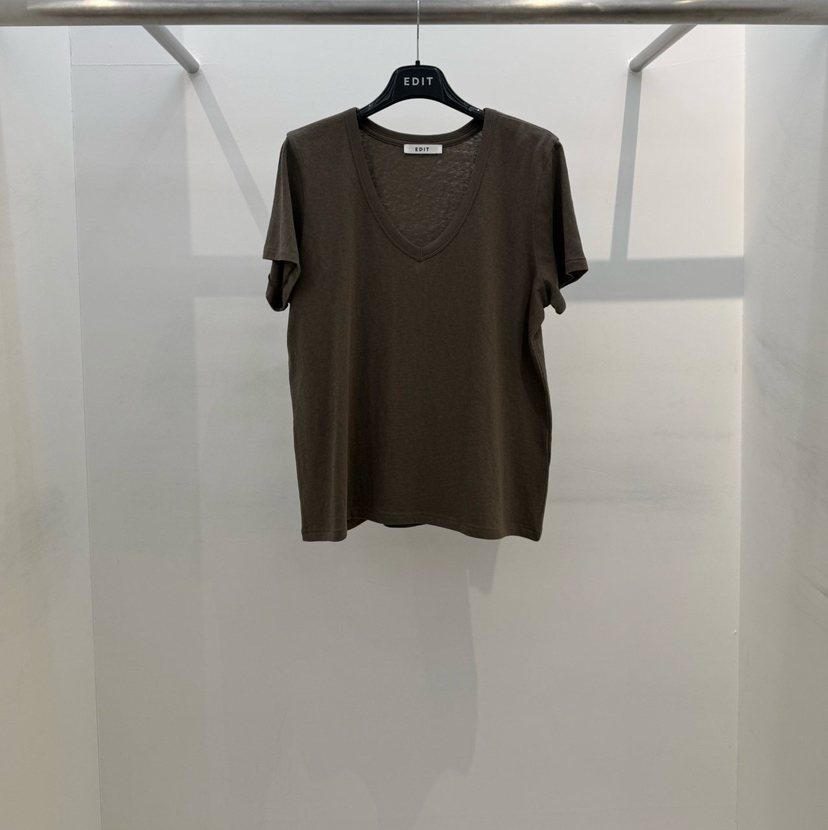 EDIT東大門代購女裝新品職業26春夏真品時尚熱賣人氣休閑T恤EDITT恤圖色1棕色