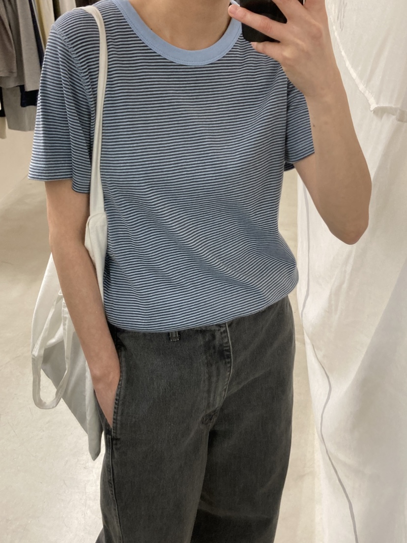 MYOS東大門代購女裝新款職業人氣26春夏休閑推薦熱賣T恤條紋MYOST恤