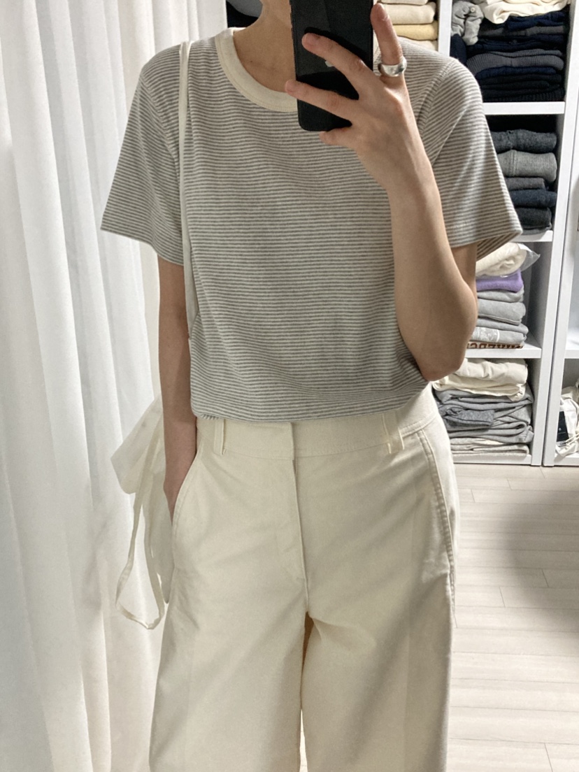 MYOS東大門代購女裝新款職業人氣26春夏休閑推薦熱賣T恤條紋MYOST恤