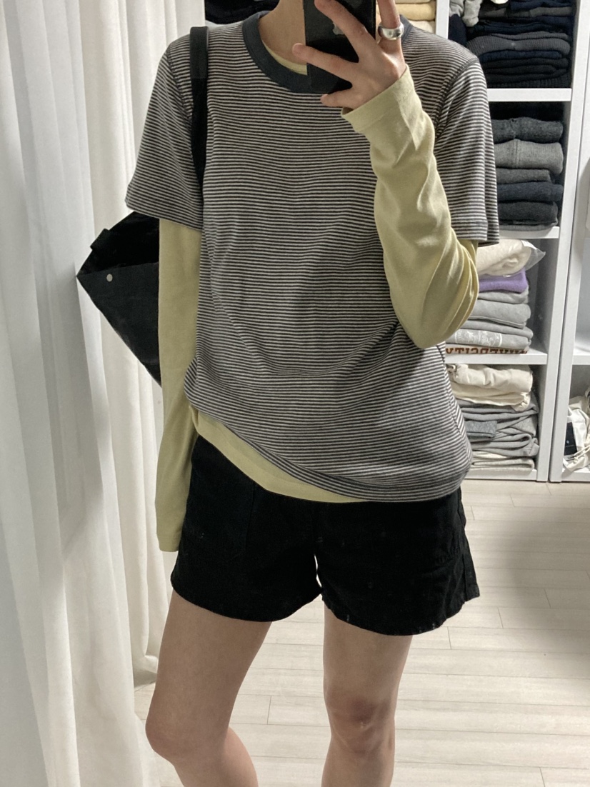 MYOS東大門代購女裝新款職業人氣26春夏休閑推薦熱賣T恤條紋MYOST恤