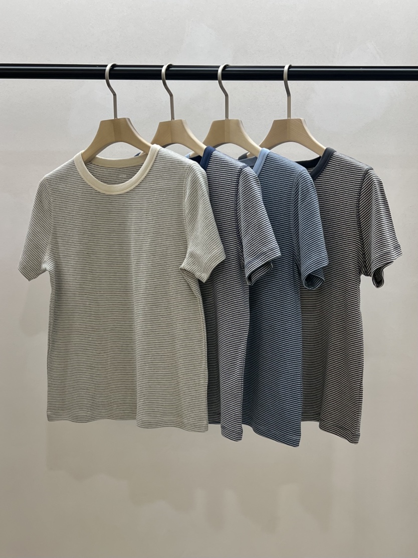 MYOS東大門代購女裝新款職業人氣26春夏休閑推薦熱賣T恤條紋MYOST恤