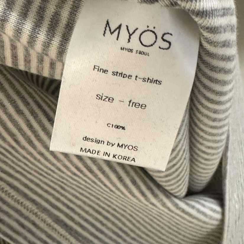 MYOS東大門代購女裝新款職業人氣26春夏休閑推薦熱賣T恤條紋MYOST恤