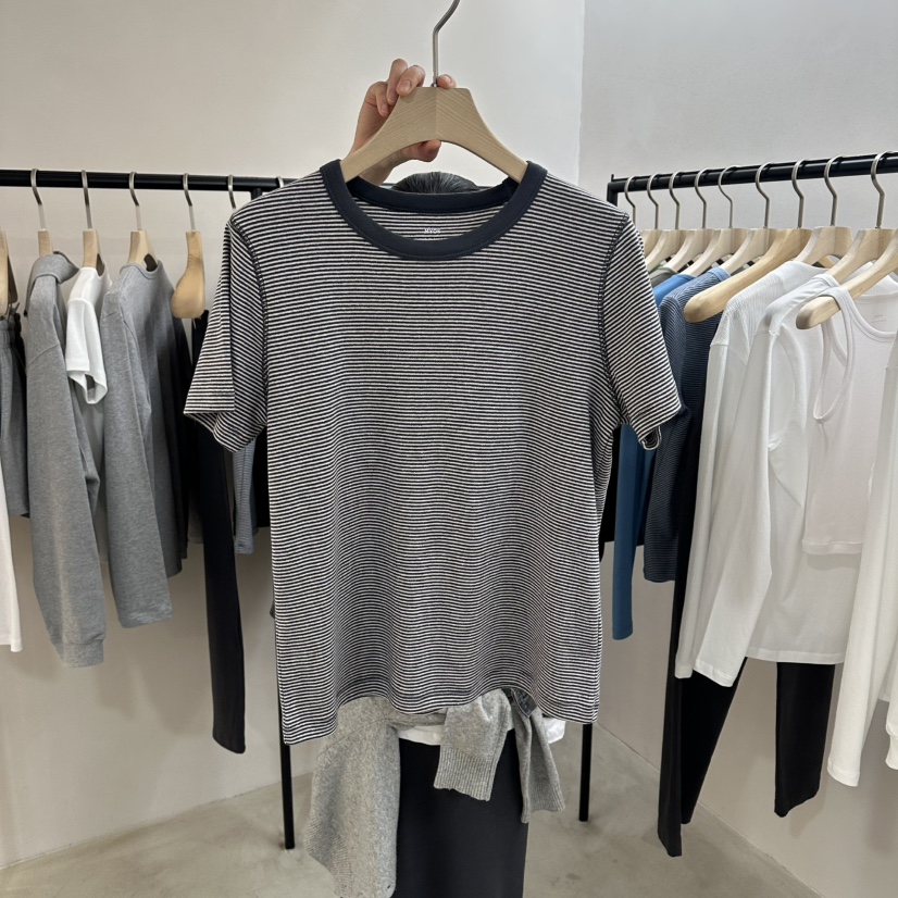 MYOS東大門代購女裝新款職業人氣26春夏休閑推薦熱賣T恤條紋MYOST恤圖色4