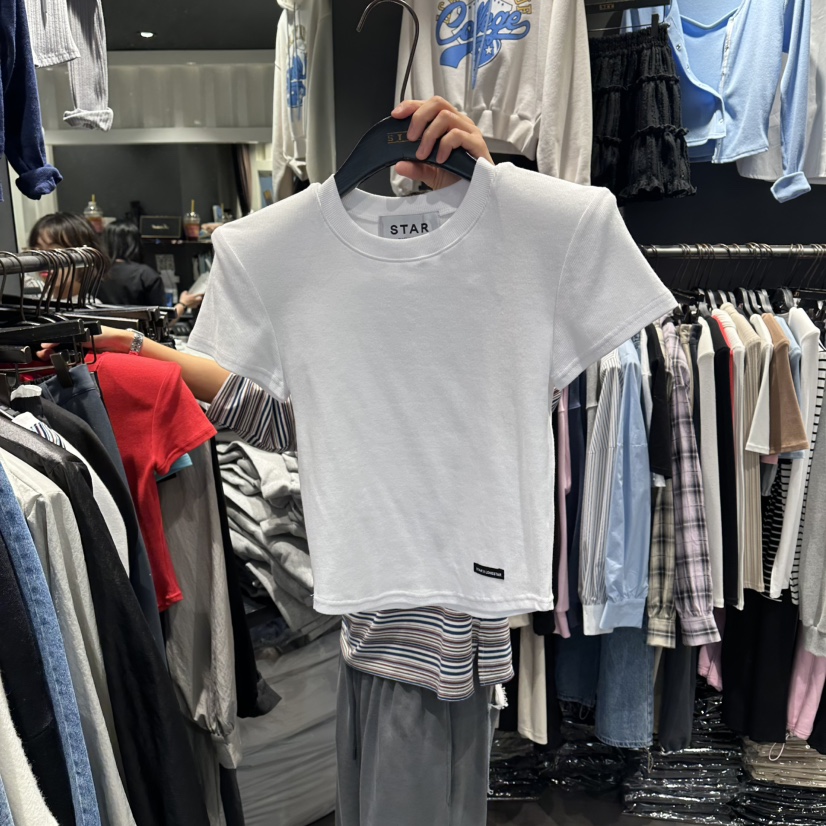 STAR-L韓國東大門代購女裝新品職業休閑26春夏熱賣人氣T恤STAR-LT恤圖色1