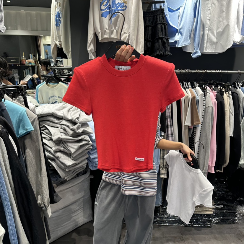 STAR-L韓國東大門代購女裝新品職業休閑26春夏熱賣人氣T恤STAR-LT恤圖色2