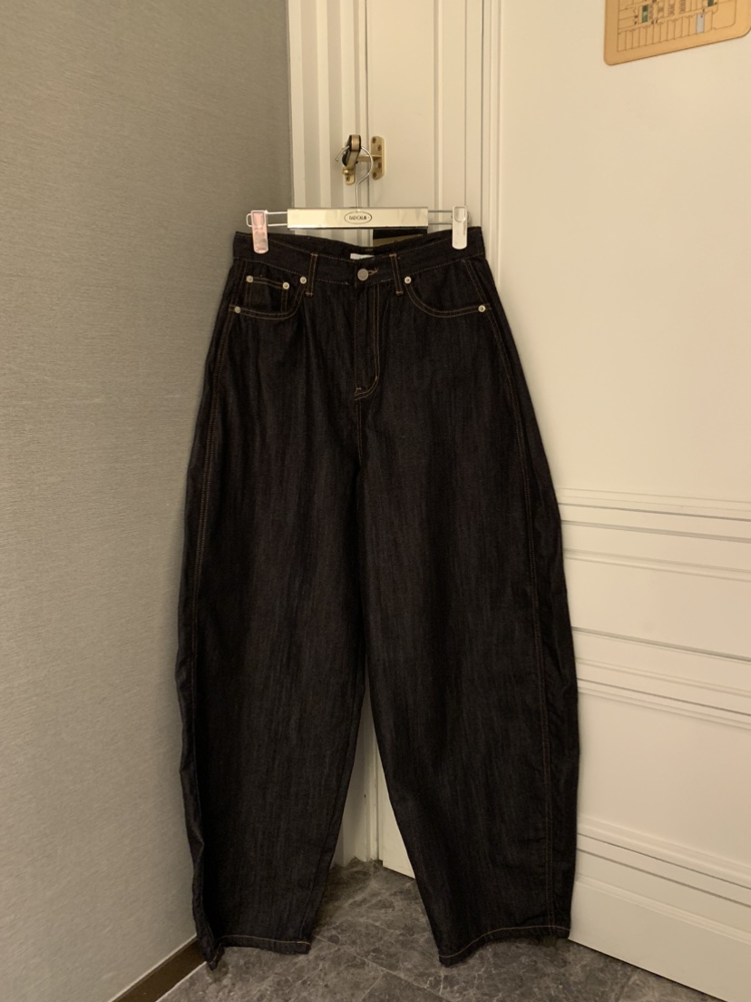 BADCALM東大門直郵女裝新款職業真品時尚牛仔褲不褪色口袋BADCALM牛仔褲